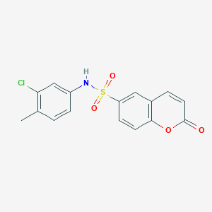 molecular formula C16H12ClNO4S B4393427 N-(3-chloro-4-methylphenyl)-2-oxo-2H-chromene-6-sulfonamide 