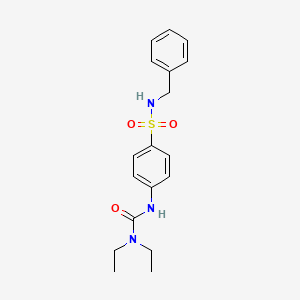 molecular formula C18H23N3O3S B4393462 N-benzyl-4-{[(diethylamino)carbonyl]amino}benzenesulfonamide 