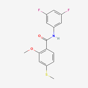 molecular formula C15H13F2NO2S B4393468 N-(3,5-difluorophenyl)-2-methoxy-4-(methylthio)benzamide 