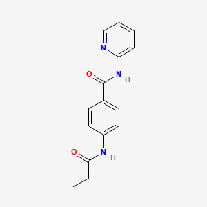 molecular formula C15H15N3O2 B4393479 4-(propionylamino)-N-2-pyridinylbenzamide 
