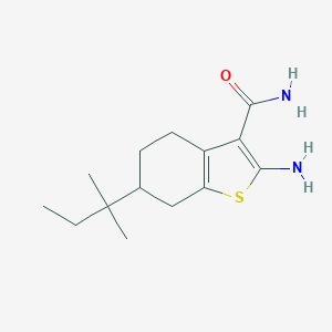 molecular formula C14H22N2OS B439348 2-Amino-6-(1,1-dimethylpropyl)-4,5,6,7-tetrahydro-1-benzothiophene-3-carboxamide CAS No. 331987-03-2