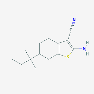 molecular formula C14H20N2S B439350 2-氨基-6-(1,1-二甲基丙基)-4,5,6,7-四氢-1-苯并噻吩-3-腈 CAS No. 329222-98-2