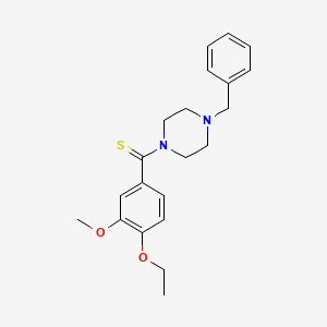 molecular formula C21H26N2O2S B4393520 1-benzyl-4-[(4-ethoxy-3-methoxyphenyl)carbonothioyl]piperazine 
