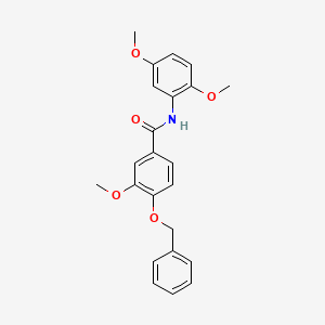 molecular formula C23H23NO5 B4393559 4-(benzyloxy)-N-(2,5-dimethoxyphenyl)-3-methoxybenzamide 