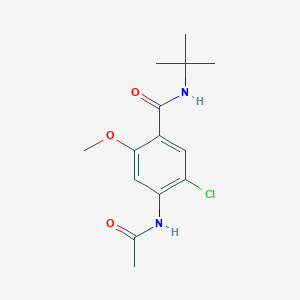 molecular formula C14H19ClN2O3 B4393570 4-(acetylamino)-N-(tert-butyl)-5-chloro-2-methoxybenzamide 