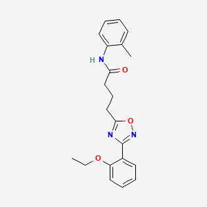 molecular formula C21H23N3O3 B4393590 4-[3-(2-ethoxyphenyl)-1,2,4-oxadiazol-5-yl]-N-(2-methylphenyl)butanamide 