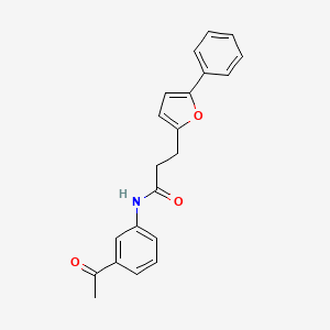 molecular formula C21H19NO3 B4393594 N-(3-acetylphenyl)-3-(5-phenyl-2-furyl)propanamide 