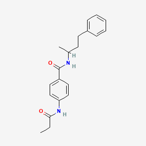 molecular formula C20H24N2O2 B4393602 N-(1-methyl-3-phenylpropyl)-4-(propionylamino)benzamide 