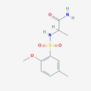 molecular formula C11H16N2O4S B4393630 N~2~-[(2-methoxy-5-methylphenyl)sulfonyl]alaninamide 