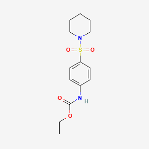 molecular formula C14H20N2O4S B4393649 ethyl [4-(1-piperidinylsulfonyl)phenyl]carbamate CAS No. 81865-15-8