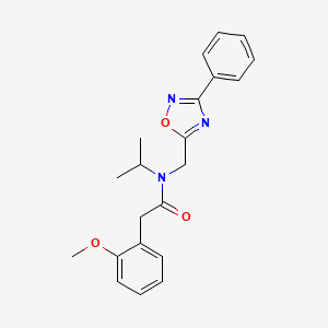 molecular formula C21H23N3O3 B4393664 N-isopropyl-2-(2-methoxyphenyl)-N-[(3-phenyl-1,2,4-oxadiazol-5-yl)methyl]acetamide 