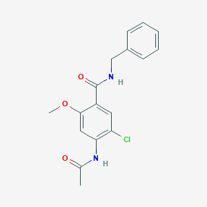 molecular formula C17H17ClN2O3 B4393669 4-(acetylamino)-N-benzyl-5-chloro-2-methoxybenzamide 