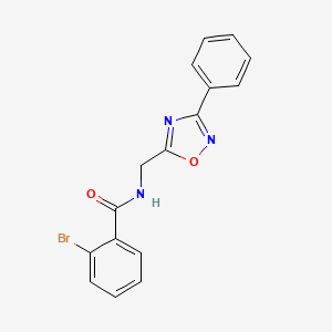molecular formula C16H12BrN3O2 B4393670 2-bromo-N-[(3-phenyl-1,2,4-oxadiazol-5-yl)methyl]benzamide 