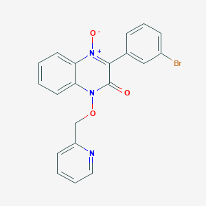 molecular formula C20H14BrN3O3 B4393678 3-(3-bromophenyl)-1-(2-pyridinylmethoxy)-2(1H)-quinoxalinone 4-oxide 