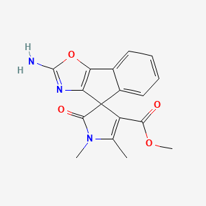 molecular formula C17H15N3O4 B4393682 methyl 2-amino-1',5'-dimethyl-2'-oxo-1',2'-dihydrospiro[indeno[2,1-d][1,3]oxazole-4,3'-pyrrole]-4'-carboxylate 