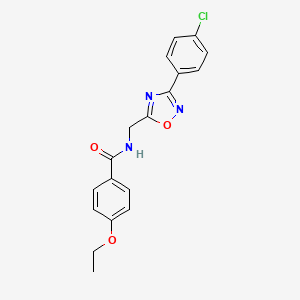molecular formula C18H16ClN3O3 B4393684 N-{[3-(4-chlorophenyl)-1,2,4-oxadiazol-5-yl]methyl}-4-ethoxybenzamide 