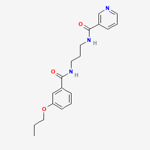 molecular formula C19H23N3O3 B4393712 N-{3-[(3-propoxybenzoyl)amino]propyl}nicotinamide 