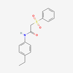 molecular formula C16H17NO3S B4393732 N-(4-ethylphenyl)-2-(phenylsulfonyl)acetamide 