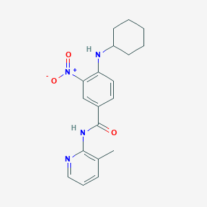 molecular formula C19H22N4O3 B4393735 4-(cyclohexylamino)-N-(3-methyl-2-pyridinyl)-3-nitrobenzamide 