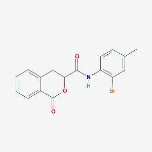 molecular formula C17H14BrNO3 B4393774 N-(2-bromo-4-methylphenyl)-1-oxo-3,4-dihydro-1H-isochromene-3-carboxamide 