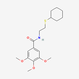 molecular formula C18H27NO4S B4393775 N-[2-(cyclohexylthio)ethyl]-3,4,5-trimethoxybenzamide 