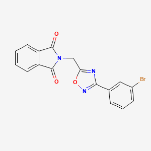 molecular formula C17H10BrN3O3 B4393797 2-{[3-(3-bromophenyl)-1,2,4-oxadiazol-5-yl]methyl}-1H-isoindole-1,3(2H)-dione 