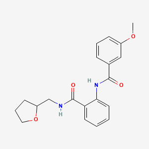 molecular formula C20H22N2O4 B4393801 2-[(3-methoxybenzoyl)amino]-N-(tetrahydro-2-furanylmethyl)benzamide 