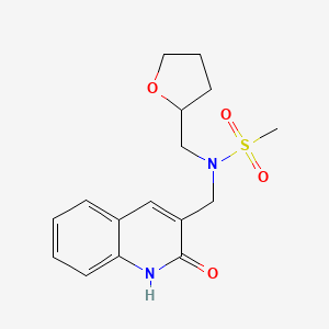 molecular formula C16H20N2O4S B4393806 N-[(2-hydroxy-3-quinolinyl)methyl]-N-(tetrahydro-2-furanylmethyl)methanesulfonamide CAS No. 847239-20-7