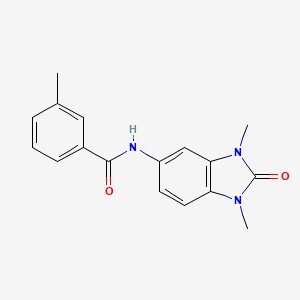 molecular formula C17H17N3O2 B4393810 N-(1,3-dimethyl-2-oxo-2,3-dihydro-1H-benzimidazol-5-yl)-3-methylbenzamide 