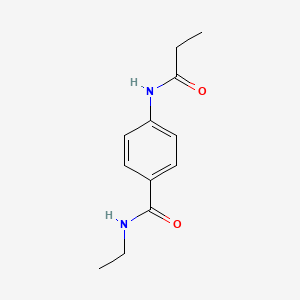 molecular formula C12H16N2O2 B4393814 N-ethyl-4-(propionylamino)benzamide 