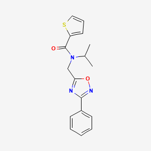 molecular formula C17H17N3O2S B4393828 N-isopropyl-N-[(3-phenyl-1,2,4-oxadiazol-5-yl)methyl]-2-thiophenecarboxamide 