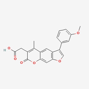 molecular formula C21H16O6 B4393837 [3-(3-methoxyphenyl)-5-methyl-7-oxo-7H-furo[3,2-g]chromen-6-yl]acetic acid 