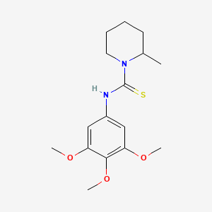 molecular formula C16H24N2O3S B4393860 2-methyl-N-(3,4,5-trimethoxyphenyl)-1-piperidinecarbothioamide 