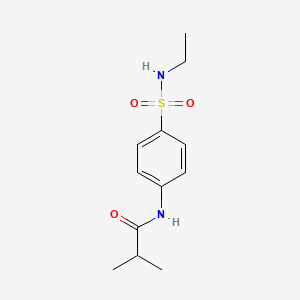 molecular formula C12H18N2O3S B4393879 N-{4-[(ethylamino)sulfonyl]phenyl}-2-methylpropanamide 