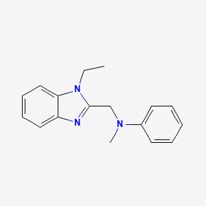 molecular formula C17H19N3 B4393884 N-[(1-ethyl-1H-benzimidazol-2-yl)methyl]-N-methylaniline 