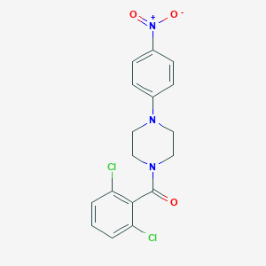 molecular formula C17H15Cl2N3O3 B439391 (2,6-Dichlorophenyl)[4-(4-nitrophenyl)piperazin-1-yl]methanone CAS No. 329931-10-4