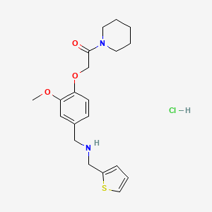 molecular formula C20H27ClN2O3S B4393917 {3-methoxy-4-[2-oxo-2-(1-piperidinyl)ethoxy]benzyl}(2-thienylmethyl)amine hydrochloride 