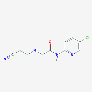molecular formula C11H13ClN4O B4393924 N~1~-(5-chloro-2-pyridinyl)-N~2~-(2-cyanoethyl)-N~2~-methylglycinamide 
