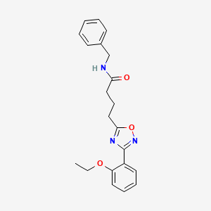 molecular formula C21H23N3O3 B4393952 N-benzyl-4-[3-(2-ethoxyphenyl)-1,2,4-oxadiazol-5-yl]butanamide 