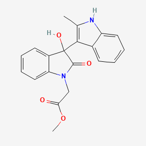 molecular formula C20H18N2O4 B4393971 methyl (3-hydroxy-2'-methyl-2-oxo-2,3-dihydro-1H,1'H-3,3'-biindol-1-yl)acetate 