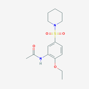 molecular formula C15H22N2O4S B4393988 N-[2-ethoxy-5-(1-piperidinylsulfonyl)phenyl]acetamide 