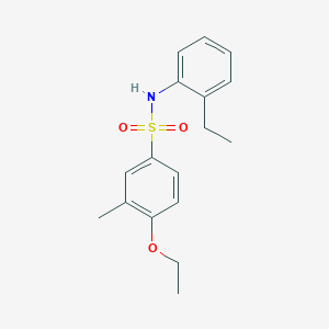 molecular formula C17H21NO3S B4393995 4-ethoxy-N-(2-ethylphenyl)-3-methylbenzenesulfonamide 