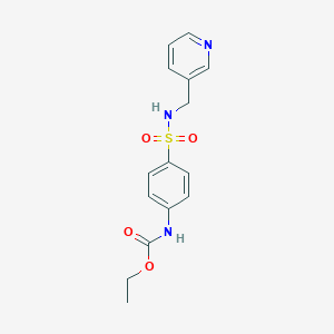 molecular formula C15H17N3O4S B4394006 ethyl (4-{[(3-pyridinylmethyl)amino]sulfonyl}phenyl)carbamate 