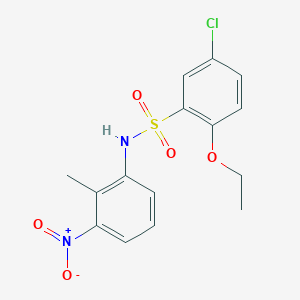 molecular formula C15H15ClN2O5S B4394019 5-chloro-2-ethoxy-N-(2-methyl-3-nitrophenyl)benzenesulfonamide 