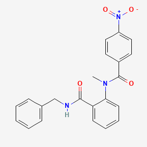 molecular formula C22H19N3O4 B4394023 N-benzyl-2-[methyl(4-nitrobenzoyl)amino]benzamide 