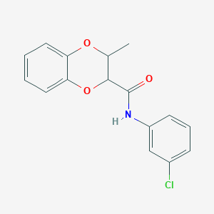 molecular formula C16H14ClNO3 B4394041 N-(3-chlorophenyl)-3-methyl-2,3-dihydro-1,4-benzodioxine-2-carboxamide 