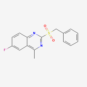 molecular formula C16H13FN2O2S B4394044 2-(benzylsulfonyl)-6-fluoro-4-methylquinazoline 