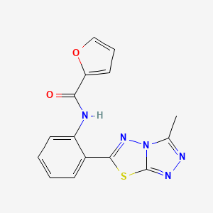 molecular formula C15H11N5O2S B4394081 N-[2-(3-methyl[1,2,4]triazolo[3,4-b][1,3,4]thiadiazol-6-yl)phenyl]-2-furamide 