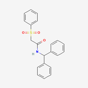 molecular formula C21H19NO3S B4394094 N-(diphenylmethyl)-2-(phenylsulfonyl)acetamide 