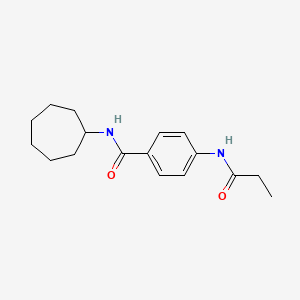 molecular formula C17H24N2O2 B4394113 N-cycloheptyl-4-(propionylamino)benzamide 